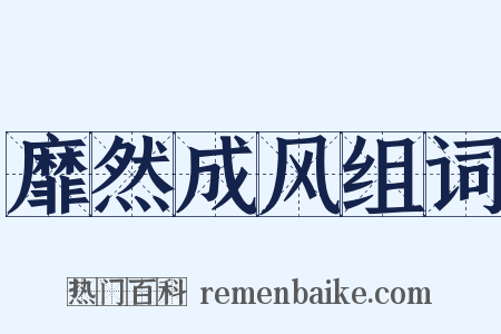 靡然成风组词是什么意思的图片
